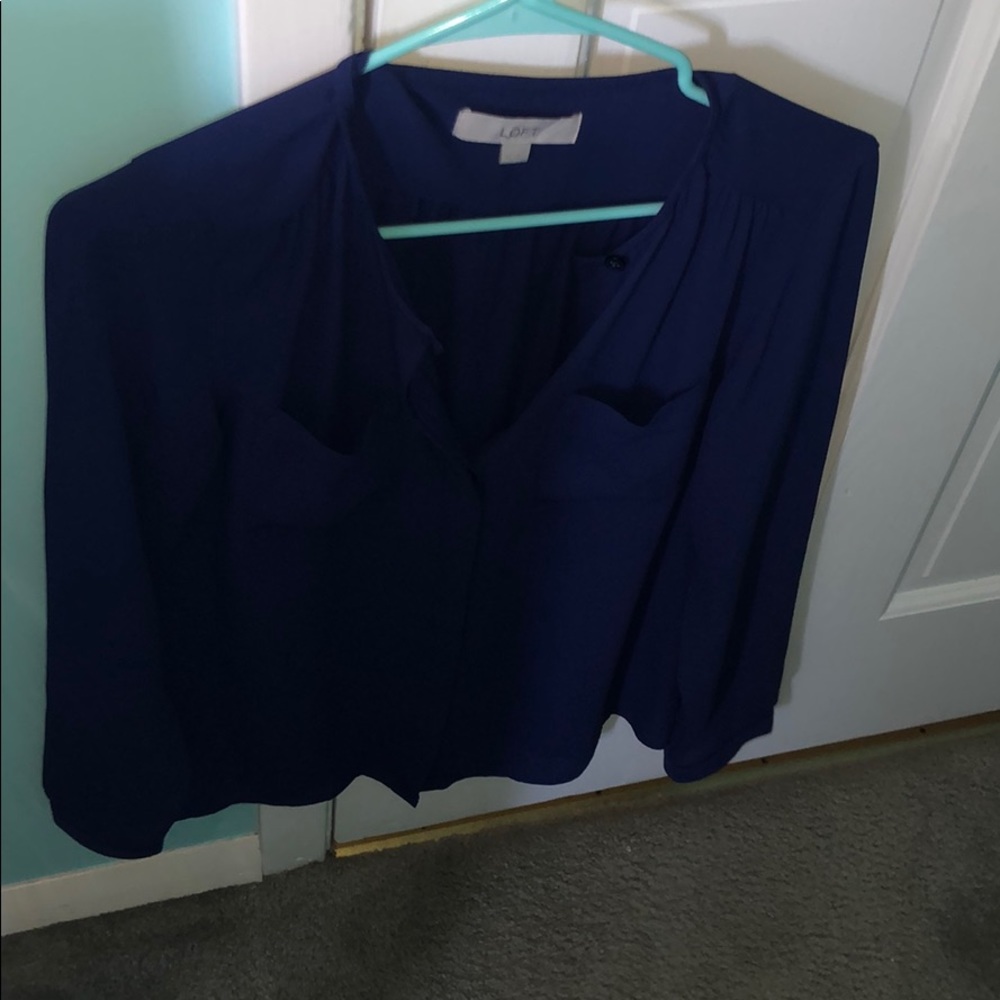 Button down long sleeve blouse